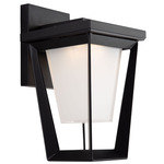 Waterbury Outdoor Wall Light - Black / Frosted