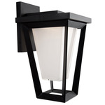 Waterbury Outdoor Wall Light - Black / Frosted