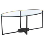 Tavola Oval Illuminated Table - Black / Clear