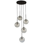 Pinpoint Multi Light Pendant - Black / Clear