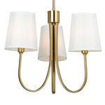 Rhythm Chandelier - Brushed Gold / White