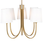 Rhythm Chandelier - Brushed Gold / White