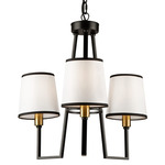 Coco Chandelier - Black / Brass / White