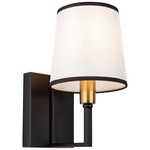 Coco Wall Sconce - Black / Brass / White