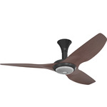 Haiku Low Profile Ceiling Fan with Downlight - Black / Cocoa Bamboo
