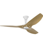 Haiku Low Profile Outdoor Ceiling Fan - White / Caramel Aluminum