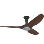 Haiku Low Profile Outdoor Ceiling Fan with Downlight - Black / Cocoa Aluminum
