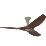 Haiku Low Profile Outdoor Ceiling Fan - Satin Nickel / Cocoa Aluminum