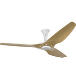 Haiku Low Profile Outdoor Ceiling Fan - White / Caramel Aluminum