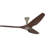 Haiku Low Profile Outdoor Ceiling Fan - Satin Nickel / Cocoa Aluminum