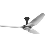 Haiku Low Profile Outdoor Ceiling Fan with Downlight - Black / Brushed Aluminum