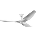 Haiku Low Profile Outdoor Ceiling Fan - White / Brushed Aluminum