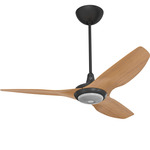 Haiku Universal Mount Ceiling Fan with Downlight - Black / Caramel Bamboo