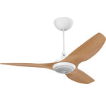 Haiku Universal Mount Ceiling Fan with Downlight - White / Caramel Bamboo