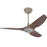 Haiku Universal Mount Ceiling Fan with Downlight - Satin Nickel / Cocoa Bamboo