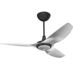 Haiku Universal Mount Ceiling Fan with Downlight - Black / Brushed Aluminum