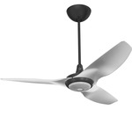 Haiku Universal Mount Ceiling Fan with Downlight - Black / Brushed Aluminum