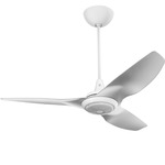 Haiku Universal Mount Ceiling Fan with Downlight - White / Brushed Aluminum