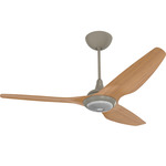 Haiku Universal Mount Ceiling Fan - Downlight / RGBW Uplight - Satin Nickel / Caramel Bamboo