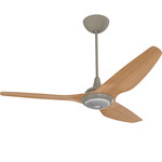 Haiku Universal Mount Ceiling Fan - Downlight / RGBW Uplight - Satin Nickel / Caramel Bamboo