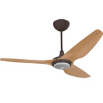 Haiku Universal Mount Ceiling Fan with Downlight - Oil Rubbed Bronze / Caramel Bamboo