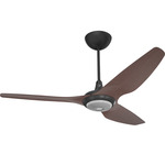 Haiku Universal Mount Ceiling Fan with Downlight - Black / Cocoa Bamboo