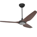 Haiku Universal Mount Ceiling Fan with Downlight - Black / Cocoa Bamboo