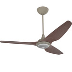 Haiku Universal Mount Ceiling Fan - Downlight / RGBW Uplight - Satin Nickel / Cocoa Bamboo