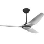 Haiku Universal Mount Ceiling Fan with Downlight - Black / Brushed Aluminum