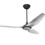 Haiku Universal Mount Ceiling Fan with Downlight - Black / Brushed Aluminum