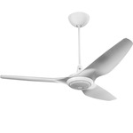 Haiku Universal Mount Ceiling Fan with Downlight - White / Brushed Aluminum