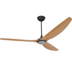 Haiku Universal Mount Ceiling Fan with Downlight - Black / Caramel Bamboo