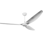 Haiku Universal Mount Ceiling Fan with Downlight - White / Brushed Aluminum