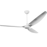 Haiku Universal Mount Ceiling Fan with Downlight - White / Brushed Aluminum