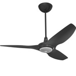 Haiku Universal Mount Outdoor Ceiling Fan with Downlight - Black / Black