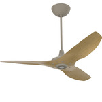 Haiku Universal Mount Outdoor Ceiling Fan - Satin Nickel / Caramel Aluminum