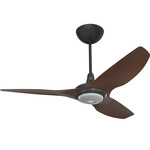 Haiku Universal Mount Outdoor Ceiling Fan with Downlight - Black / Cocoa Aluminum