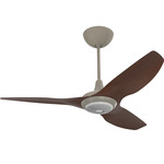 Haiku Universal Mount Outdoor Ceiling Fan with Downlight - Satin Nickel / Cocoa Aluminum