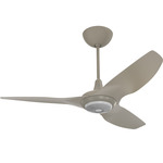 Haiku Universal Mount Outdoor Ceiling Fan with Downlight - Satin Nickel / Satin Nickel