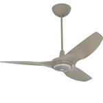 Haiku Universal Mount Outdoor Ceiling Fan with Downlight - Satin Nickel / Satin Nickel