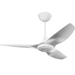 Haiku Universal Mount Outdoor Ceiling Fan with Downlight - White / Brushed Aluminum