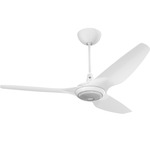 Haiku Universal Mount Outdoor Ceiling Fan with Downlight - White / White