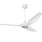 Haiku Universal Mount Outdoor Ceiling Fan with Downlight - White / White