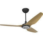 Haiku Universal Mount Outdoor Ceiling Fan with Downlight - Black / Caramel Aluminum