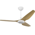 Haiku Universal Mount Outdoor Ceiling Fan with Downlight - White / Caramel Aluminum