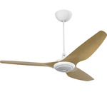 Haiku Universal Mount Outdoor Ceiling Fan with Downlight - White / Caramel Aluminum