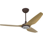 Haiku Universal Mount Outdoor Ceiling Fan with Downlight - Oil Rubbed Bronze / Caramel Aluminum