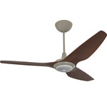 Haiku Universal Mount Outdoor Ceiling Fan with Downlight - Satin Nickel / Cocoa Aluminum