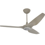 Haiku Universal Mount Outdoor Ceiling Fan with Downlight - Satin Nickel / Satin Nickel