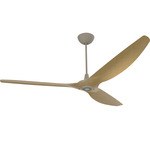 Haiku Universal Mount Outdoor Ceiling Fan - Satin Nickel / Caramel Aluminum